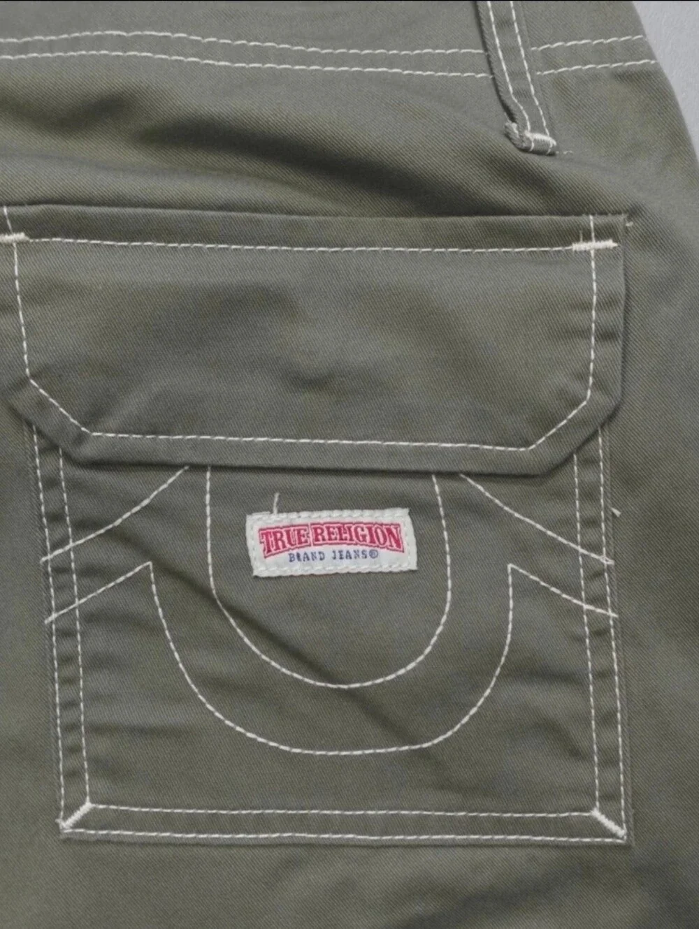 True Religion Jeans Baggy Cargo Pants Kalamata Pockets 108335 Relaxed US 36